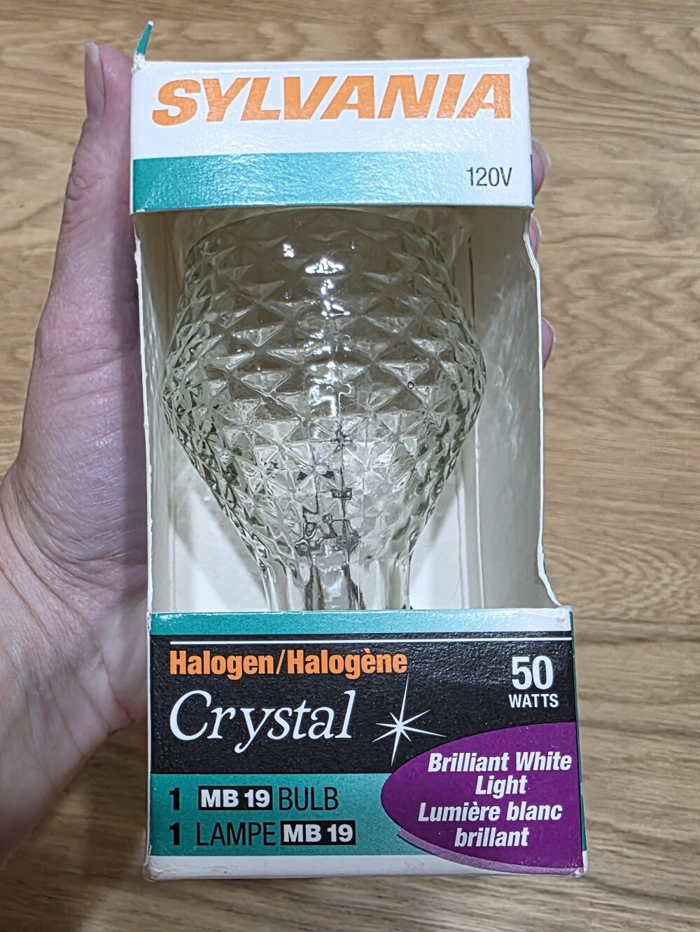 Sylvania Crystal Halogen MB19 Bulb — Clear